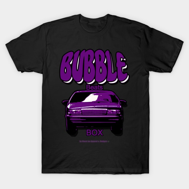 Caprice Bubble Beats Box Purple T-Shirt by Black Ice Design